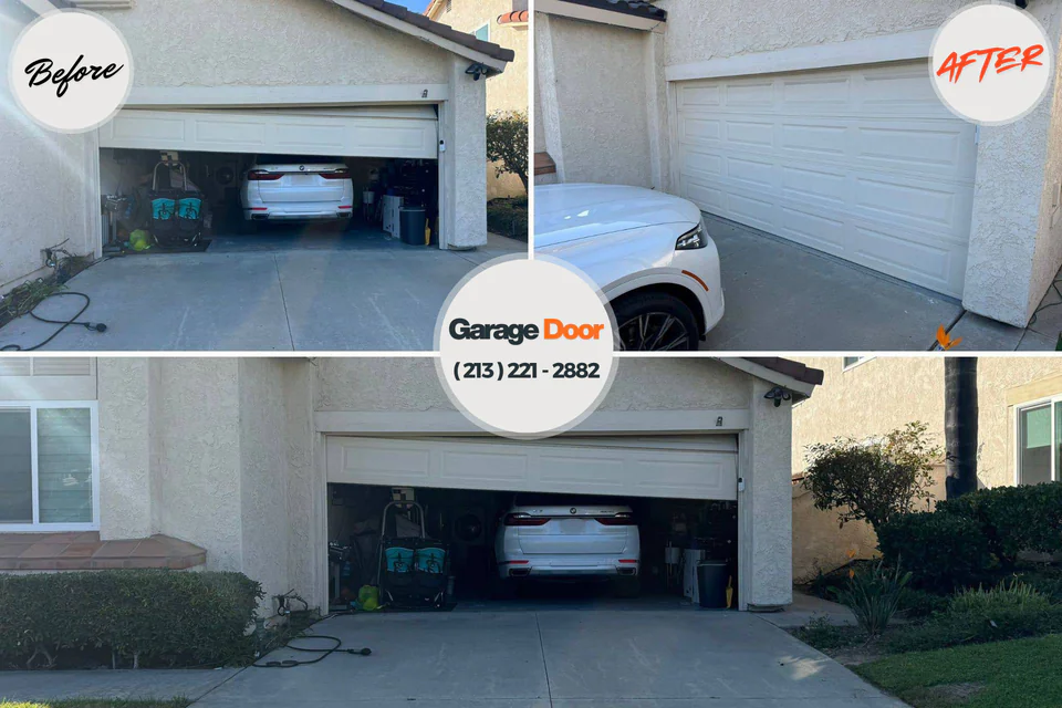 Before and after: garage door repair Black Jack, MO